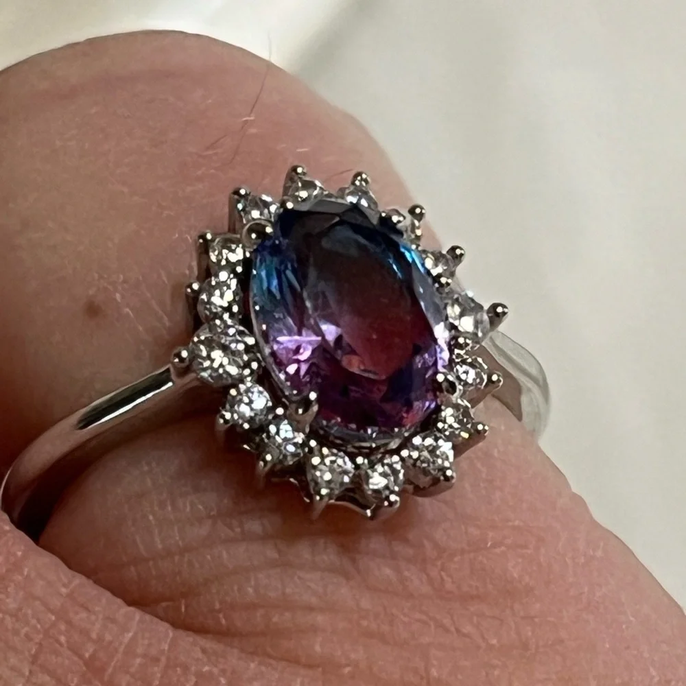 Fragrant Jewels Dual Tone Halo Ring
